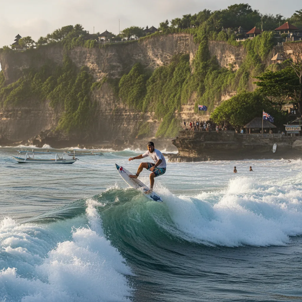 Australian expat surfing culture Bali