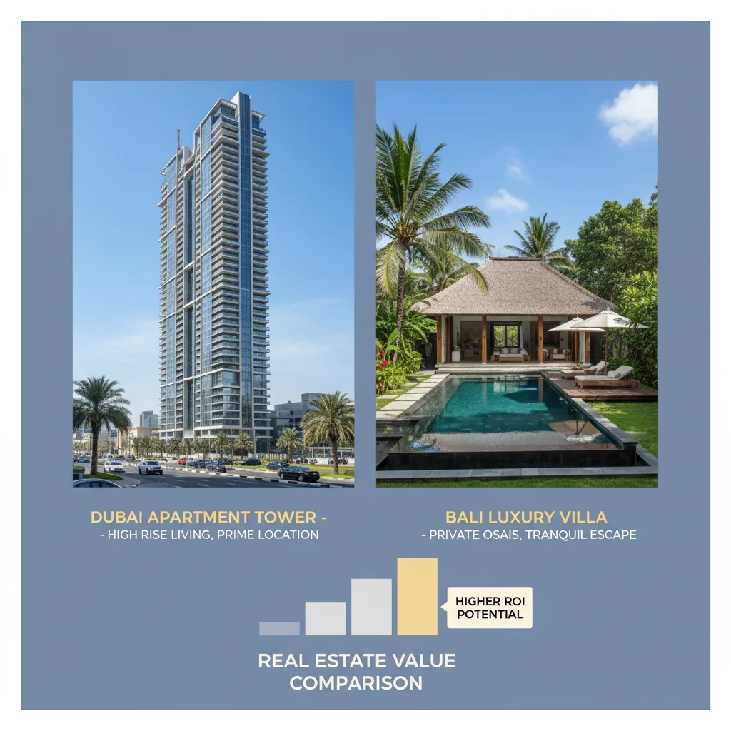 Bali vs Dubai property cost 2026