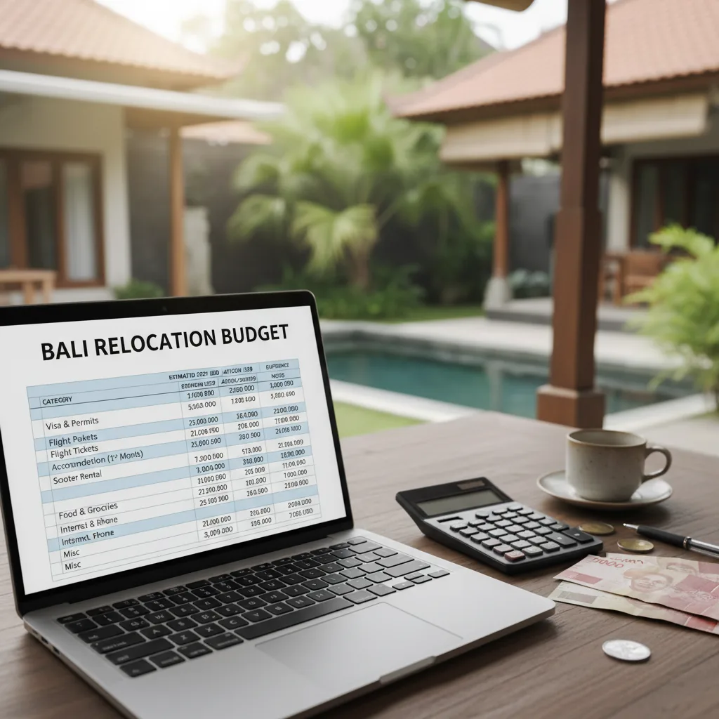 Bali relocation cost budget breakdown