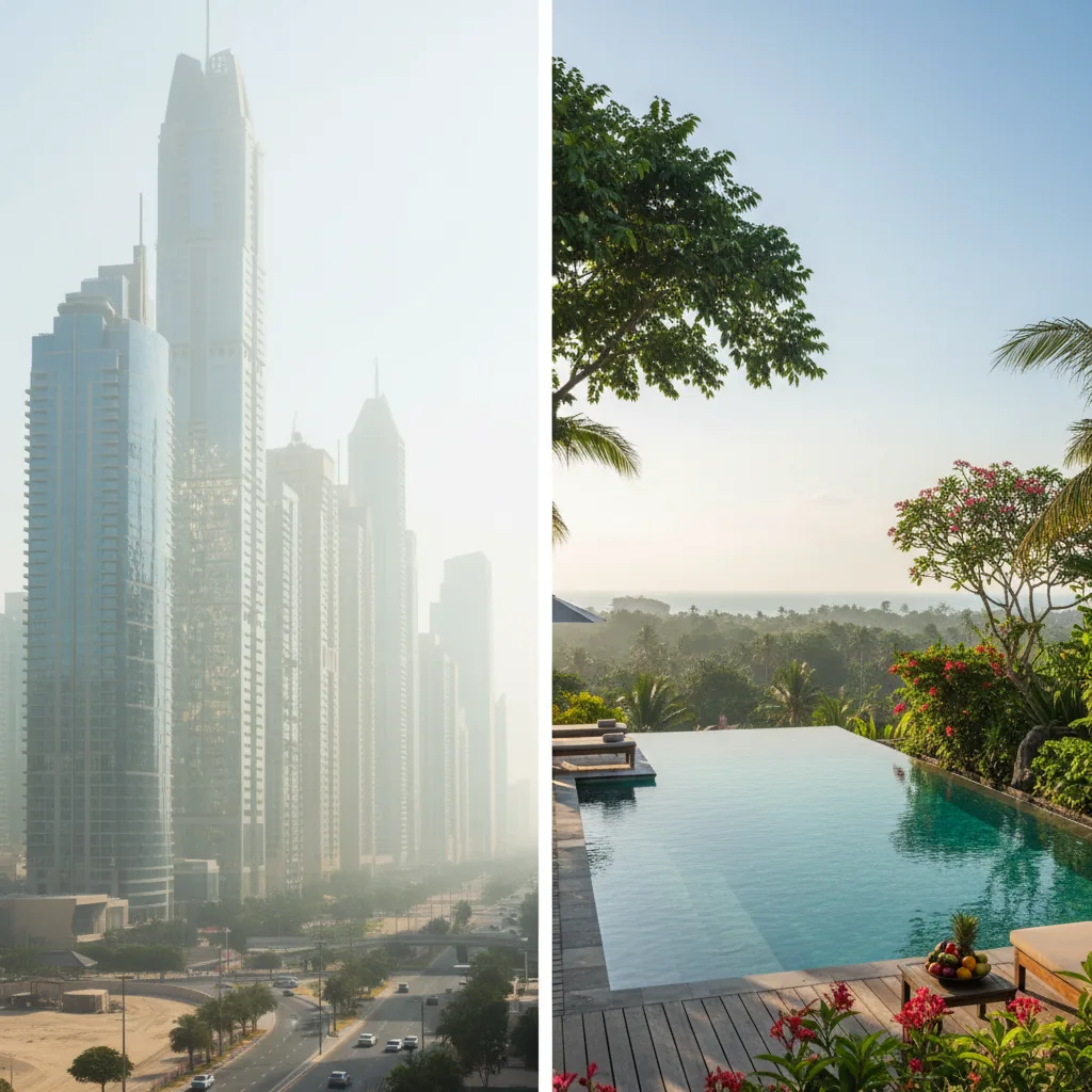 Dubai vs Bali lifestyle comparison